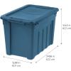 imageIRIS USA 20 Gallon EcoFriendly Heavy Duty Storage Totes with EasyGrip Handles 4 Pack  Large Bins with Lids Garage Organizing Tubs Durable Stackable Utility Containers Made in USA  NavyEcoFriendly Navy