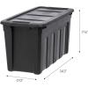 imageIRIS USA 20 Gallon EcoFriendly Heavy Duty Storage Totes with EasyGrip Handles 4 Pack  Large Bins with Lids Garage Organizing Tubs Durable Stackable Utility Containers Made in USA  NavyBlack