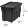 imageIRIS USA 20 Gallon EcoFriendly Heavy Duty Storage Totes with EasyGrip Handles 4 Pack  Large Bins with Lids Garage Organizing Tubs Durable Stackable Utility Containers Made in USA  NavyBlack