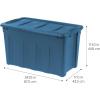 imageIRIS USA 20 Gallon EcoFriendly Heavy Duty Storage Totes with EasyGrip Handles 4 Pack  Large Bins with Lids Garage Organizing Tubs Durable Stackable Utility Containers Made in USA  NavyEcoFriendly Navy