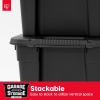 imageIRIS USA 20 Gallon EcoFriendly Heavy Duty Storage Totes with EasyGrip Handles 4 Pack  Large Bins with Lids Garage Organizing Tubs Durable Stackable Utility Containers Made in USA  NavyBlack