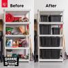 imageIRIS USA 20 Gallon EcoFriendly Heavy Duty Storage Totes with EasyGrip Handles 4 Pack  Large Bins with Lids Garage Organizing Tubs Durable Stackable Utility Containers Made in USA  NavyBlack
