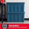 imageIRIS USA 20 Gallon EcoFriendly Heavy Duty Storage Totes with EasyGrip Handles 4 Pack  Large Bins with Lids Garage Organizing Tubs Durable Stackable Utility Containers Made in USA  NavyEcoFriendly Navy