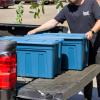 imageIRIS USA 20 Gallon EcoFriendly Heavy Duty Storage Totes with EasyGrip Handles 4 Pack  Large Bins with Lids Garage Organizing Tubs Durable Stackable Utility Containers Made in USA  NavyEcoFriendly Navy