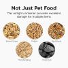 imageIRIS USA Dog Food Storage Container Airtight Lid 2Cup Scoop Up to 13 Pounds Pet Food Storage Versatile Pet Food Bin Treats BPA Free GrayDark GrayClearAlmond