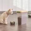 imageIRIS USA Dog Food Storage Container Airtight Lid 2Cup Scoop Up to 13 Pounds Pet Food Storage Versatile Pet Food Bin Treats BPA Free GrayDark GrayClearAlmond