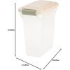 imageIRIS USA Dog Food Storage Container Airtight Lid 2Cup Scoop Up to 13 Pounds Pet Food Storage Versatile Pet Food Bin Treats BPA Free GrayDark GrayClearAlmond