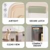 imageIRIS USA Dog Food Storage Container Airtight Lid 2Cup Scoop Up to 13 Pounds Pet Food Storage Versatile Pet Food Bin Treats BPA Free GrayDark GrayClearAlmond