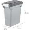 imageIRIS USA Dog Food Storage Container Airtight Lid 2Cup Scoop Up to 13 Pounds Pet Food Storage Versatile Pet Food Bin Treats BPA Free GrayDark GrayGrayDark Gray