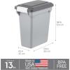 imageIRIS USA Dog Food Storage Container Airtight Lid 2Cup Scoop Up to 13 Pounds Pet Food Storage Versatile Pet Food Bin Treats BPA Free GrayDark GrayGrayDark Gray