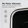 imageIRIS USA Dog Food Storage Container Airtight Lid 2Cup Scoop Up to 13 Pounds Pet Food Storage Versatile Pet Food Bin Treats BPA Free GrayDark GraySmokeBlack