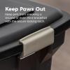 imageIRIS USA Dog Food Storage Container Airtight Lid 2Cup Scoop Up to 13 Pounds Pet Food Storage Versatile Pet Food Bin Treats BPA Free GrayDark GraySmokeBlack