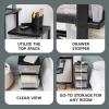 imageIRIS USA Plastic Drawer Storage Organizer 3Drawers 2Pack for Classroom Art Craft Supplies Dresser Closet Bathroom Bedroom Laundry Room WhiteClearBlack