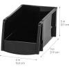 imageIRIS USA Stackable Storage Bins Open Front 12 Pack Plastic Hanging Organizer Caddy Basket for Hardware Crafts Small Parts Nuts and Bolts Garage Tool Storage Small BlackMedium  8 Pack