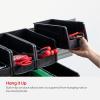 imageIRIS USA Stackable Storage Bins Open Front 12 Pack Plastic Hanging Organizer Caddy Basket for Hardware Crafts Small Parts Nuts and Bolts Garage Tool Storage Small BlackX Large  6 Pack