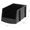 imageIRIS USA Stackable Storage Bins Open Front 12 Pack Plastic Hanging Organizer Caddy Basket for Hardware Crafts Small Parts Nuts and Bolts Garage Tool Storage Small BlackJumbo  6 Pack