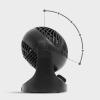 imageIRIS USA WOOZOO Desk Fan Oscillating Table Air Circulator 3 Speeds 32ft Max Air Distance 112 Adjustable Tilt 275db Low Noise Small Fan for Bedroom Office Dorm WhiteBLACK