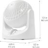 imageIRIS USA WOOZOO Desk Fan Oscillating Table Air Circulator 3 Speeds 32ft Max Air Distance 112 Adjustable Tilt 275db Low Noise Small Fan for Bedroom Office Dorm WhiteWHITE