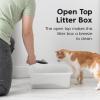 imageIRIS USA XXLarge Cat Litter Box Open Top Extra Large Litter Box for Big Cats and MultiCat Households High Sided Scatter Shield Easy to Clean 30quot L x 20quot W x 14quot H BlackPearl