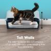 imageIRIS USA XXLarge Cat Litter Box Open Top Extra Large Litter Box for Big Cats and MultiCat Households High Sided Scatter Shield Easy to Clean 30quot L x 20quot W x 14quot H BlackNavy
