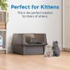 imageIRIS USA XXLarge Cat Litter Box Open Top Extra Large Litter Box for Big Cats and MultiCat Households High Sided Scatter Shield Easy to Clean 30quot L x 20quot W x 14quot H BlackDark Gray