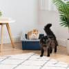 imageIRIS USA XXLarge Cat Litter Box Open Top Extra Large Litter Box for Big Cats and MultiCat Households High Sided Scatter Shield Easy to Clean 30quot L x 20quot W x 14quot H BlackNavy