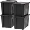 imageIRIS USA 20 Gallon EcoFriendly Heavy Duty Storage Totes with EasyGrip Handles 4 Pack  Large Bins with Lids Garage Organizing Tubs Durable Stackable Utility Containers Made in USA  NavyBlack