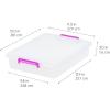 imageIRIS USA 1 Qt Plastic Storage Bins with Lids 4 Pack Craft Storage Container Sensory Bin Organizing Containers for Home Office ampamp Art Supplies Stackable WhiteClear