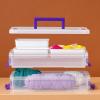 imageIRIS USA 1 Qt Plastic Storage Bins with Lids 4 Pack Craft Storage Container Sensory Bin Organizing Containers for Home Office ampamp Art Supplies Stackable WhiteClear