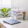 imageIRIS USA 1 Qt Plastic Storage Bins with Lids 4 Pack Craft Storage Container Sensory Bin Organizing Containers for Home Office ampamp Art Supplies Stackable WhiteWhite