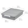 imageIRIS USA 1 Qt Plastic Storage Bins with Lids 4 Pack Craft Storage Container Sensory Bin Organizing Containers for Home Office ampamp Art Supplies Stackable WhiteGray
