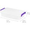 imageIRIS USA 1 Qt Plastic Storage Bins with Lids 4 Pack Craft Storage Container Sensory Bin Organizing Containers for Home Office ampamp Art Supplies Stackable WhiteClear