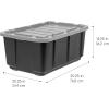 imageIRIS USA 12 Gallon Heavy Duty Holiday Storage Bins with Lids 4 Pack  Made in USA Tough Snap On Lid Stackable Industrial Rugged Tubs Garage Organization Reusable Box  GreenRedGray