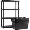 imageIRIS USA 12 Gallon Heavy Duty Holiday Storage Bins with Lids 4 Pack  Made in USA Tough Snap On Lid Stackable Industrial Rugged Tubs Garage Organization Reusable Box  GreenRedBlack