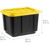 imageIRIS USA 12 Gallon Heavy Duty Holiday Storage Bins with Lids 4 Pack  Made in USA Tough Snap On Lid Stackable Industrial Rugged Tubs Garage Organization Reusable Box  GreenRedBlackYellow