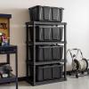 imageIRIS USA 12 Gallon Heavy Duty Holiday Storage Bins with Lids 4 Pack  Made in USA Tough Snap On Lid Stackable Industrial Rugged Tubs Garage Organization Reusable Box  GreenRedBlack