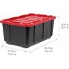 imageIRIS USA 12 Gallon Heavy Duty Holiday Storage Bins with Lids 4 Pack  Made in USA Tough Snap On Lid Stackable Industrial Rugged Tubs Garage Organization Reusable Box  GreenRedRed