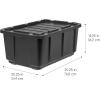 imageIRIS USA 12 Gallon Heavy Duty Holiday Storage Bins with Lids 4 Pack  Made in USA Tough Snap On Lid Stackable Industrial Rugged Tubs Garage Organization Reusable Box  GreenRedBlack