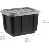imageIRIS USA 12 Gallon Heavy Duty Holiday Storage Bins with Lids 4 Pack  Made in USA Tough Snap On Lid Stackable Industrial Rugged Tubs Garage Organization Reusable Box  GreenRedGray