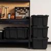 imageIRIS USA 12 Gallon Heavy Duty Holiday Storage Bins with Lids 4 Pack  Made in USA Tough Snap On Lid Stackable Industrial Rugged Tubs Garage Organization Reusable Box  GreenRedBlack