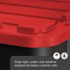 imageIRIS USA 12 Gallon Heavy Duty Holiday Storage Bins with Lids 4 Pack  Made in USA Tough Snap On Lid Stackable Industrial Rugged Tubs Garage Organization Reusable Box  GreenRedRed