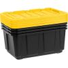 imageIRIS USA 12 Gallon Heavy Duty Holiday Storage Bins with Lids 4 Pack  Made in USA Tough Snap On Lid Stackable Industrial Rugged Tubs Garage Organization Reusable Box  GreenRedBlackYellow