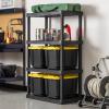 imageIRIS USA 12 Gallon Heavy Duty Holiday Storage Bins with Lids 4 Pack  Made in USA Tough Snap On Lid Stackable Industrial Rugged Tubs Garage Organization Reusable Box  GreenRedBlackYellow