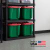 imageIRIS USA 12 Gallon Heavy Duty Holiday Storage Bins with Lids 4 Pack  Made in USA Tough Snap On Lid Stackable Industrial Rugged Tubs Garage Organization Reusable Box  GreenRedGreenRed