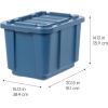 imageIRIS USA 12 Gallon Heavy Duty Holiday Storage Bins with Lids 4 Pack  Made in USA Tough Snap On Lid Stackable Industrial Rugged Tubs Garage Organization Reusable Box  GreenRedEcoFriendly Navy