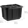 imageIRIS USA 12 Gallon Heavy Duty Holiday Storage Bins with Lids 4 Pack  Made in USA Tough Snap On Lid Stackable Industrial Rugged Tubs Garage Organization Reusable Box  GreenRedBlack