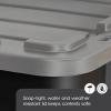 imageIRIS USA 12 Gallon Heavy Duty Holiday Storage Bins with Lids 4 Pack  Made in USA Tough Snap On Lid Stackable Industrial Rugged Tubs Garage Organization Reusable Box  GreenRedGray