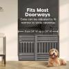 imageIRIS USA 24quot 39quot Dog Gate Plastic Pet Gate Indoor Expandable Portable Dog Gate for Doorways 25quot H White 2 PackGray