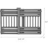 imageIRIS USA 24quot 39quot Dog Gate Plastic Pet Gate Indoor Expandable Portable Dog Gate for Doorways 25quot H White 2 PackGray