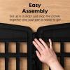 imageIRIS USA 24quot 4Panel Pet Dog Puppy Playpen IndoorOutdoor Dog Pen 35 x 35 x 24 Foldable Fold It Down Easy Storing Customizable WhiteBlack